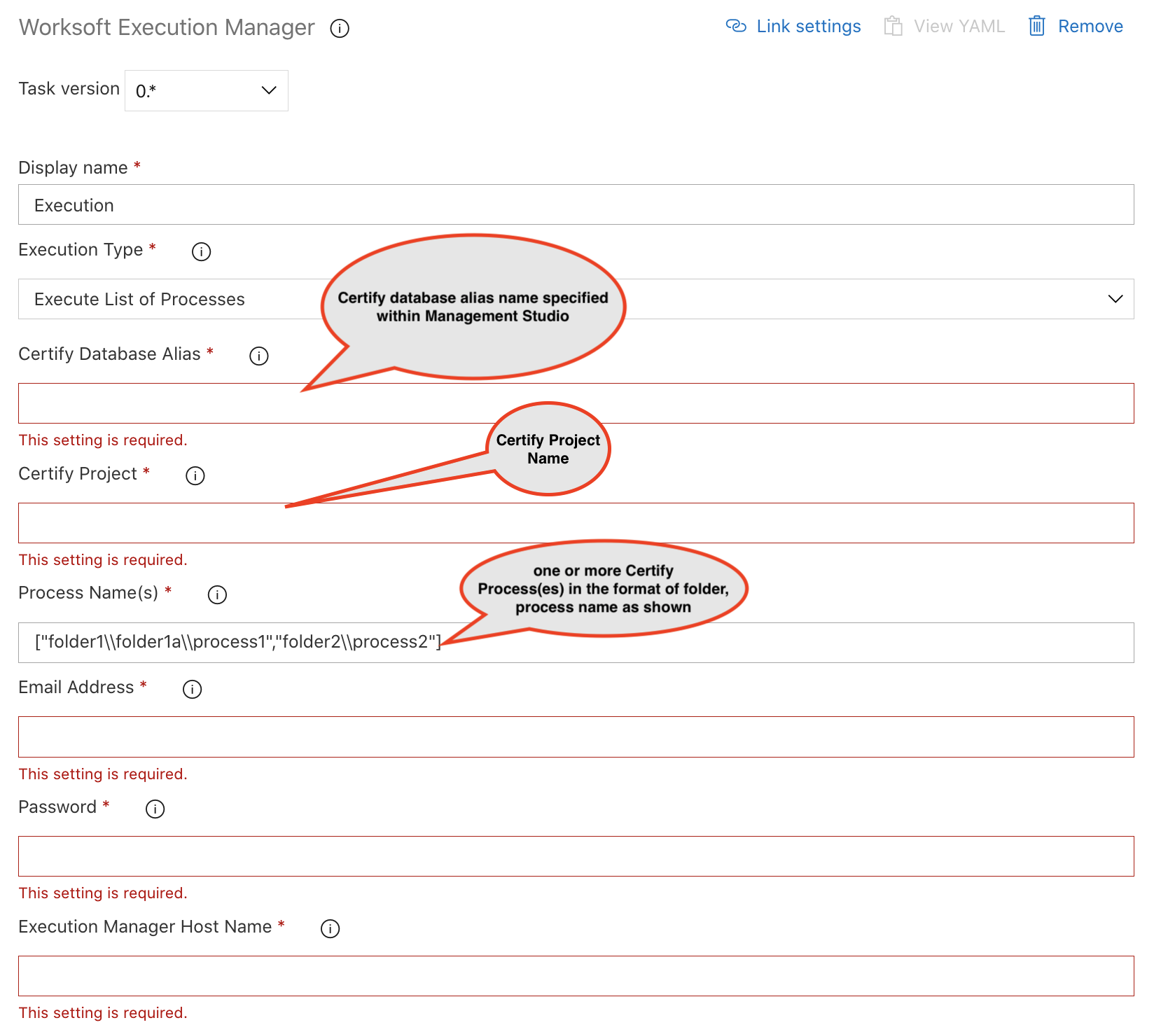 Automation via List of Processes